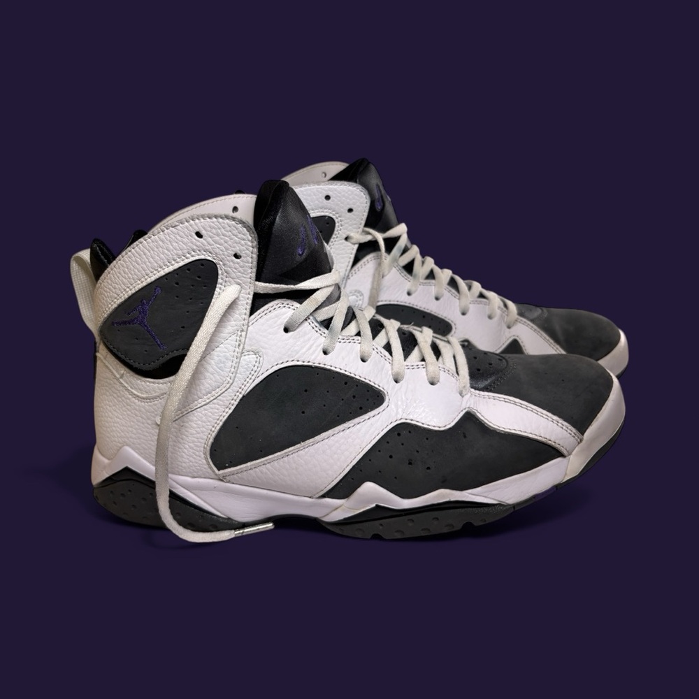 Nike Air Jordan 7 Retro Flint White/Varsity Purple, Size 12 Mens